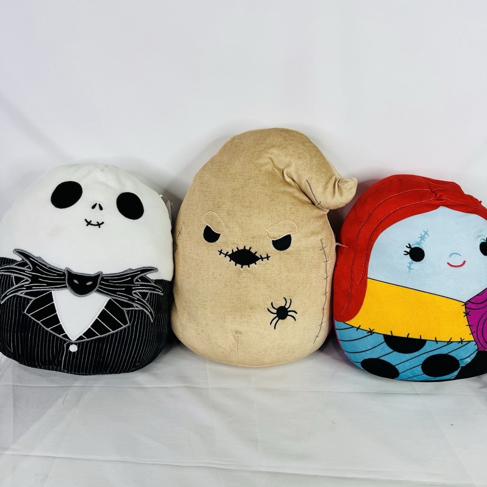 Squishmallows OOGIE BOOGIE  Jack Sally 12" Plush Lot Nightmare Before Christmas‎